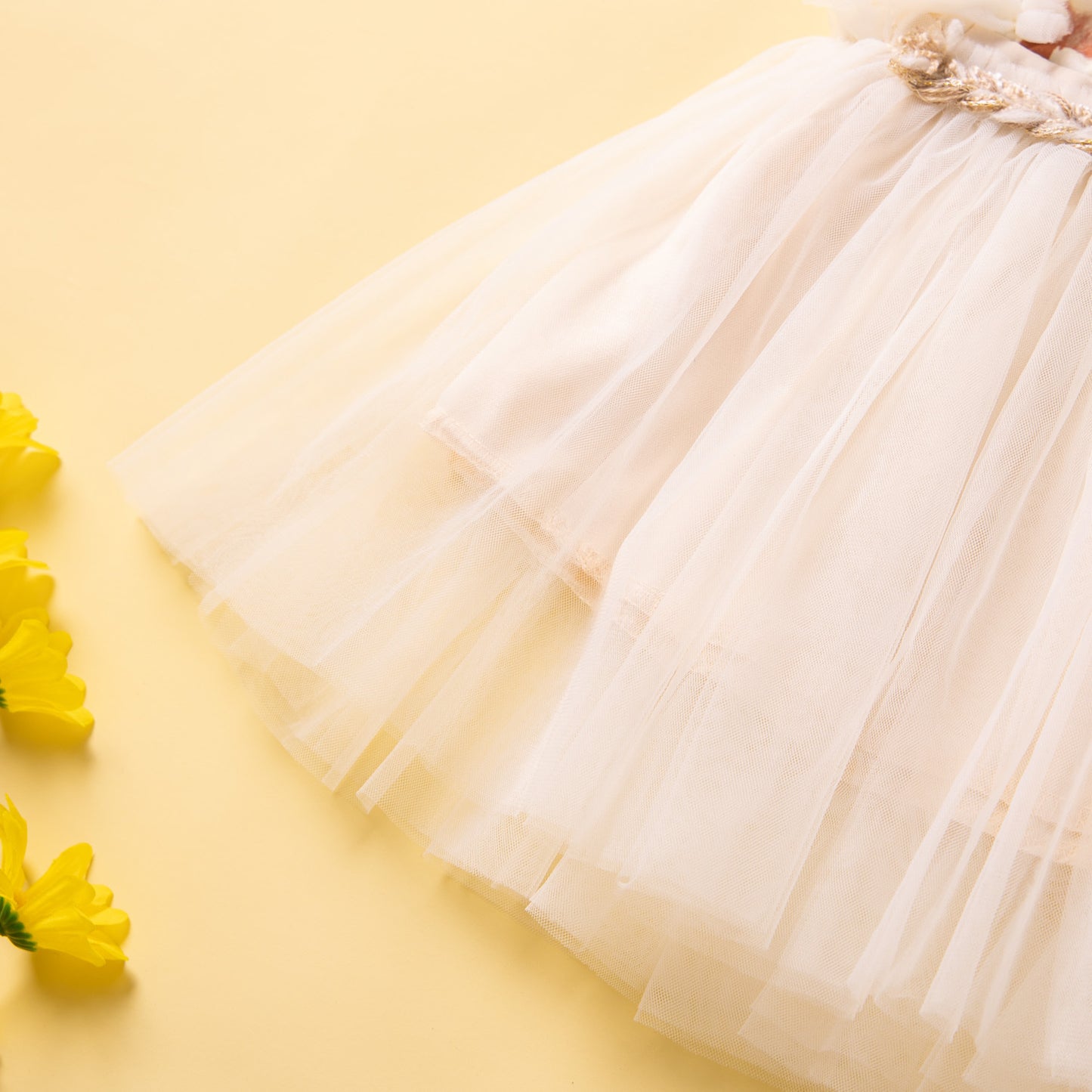 Girls' Leopard Print Mesh Spaghetti-strap Dress