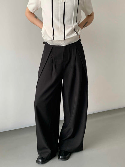 Adjustable Waist Design Versatile Suit Relaxed Casual Pants