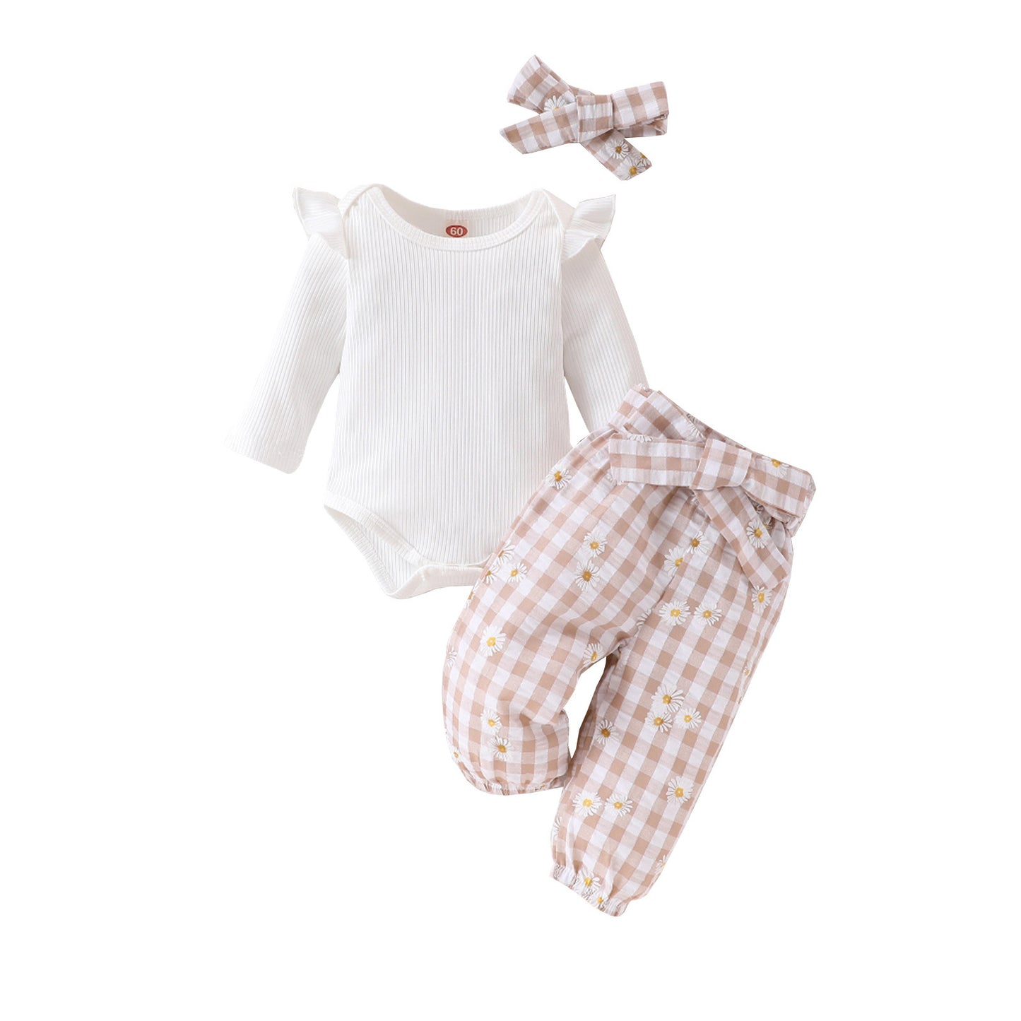 Baby Bow Top Pants Comfortable Suit