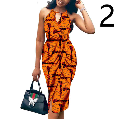 African Ethnic Printed Batik Cotton Fashion Dress