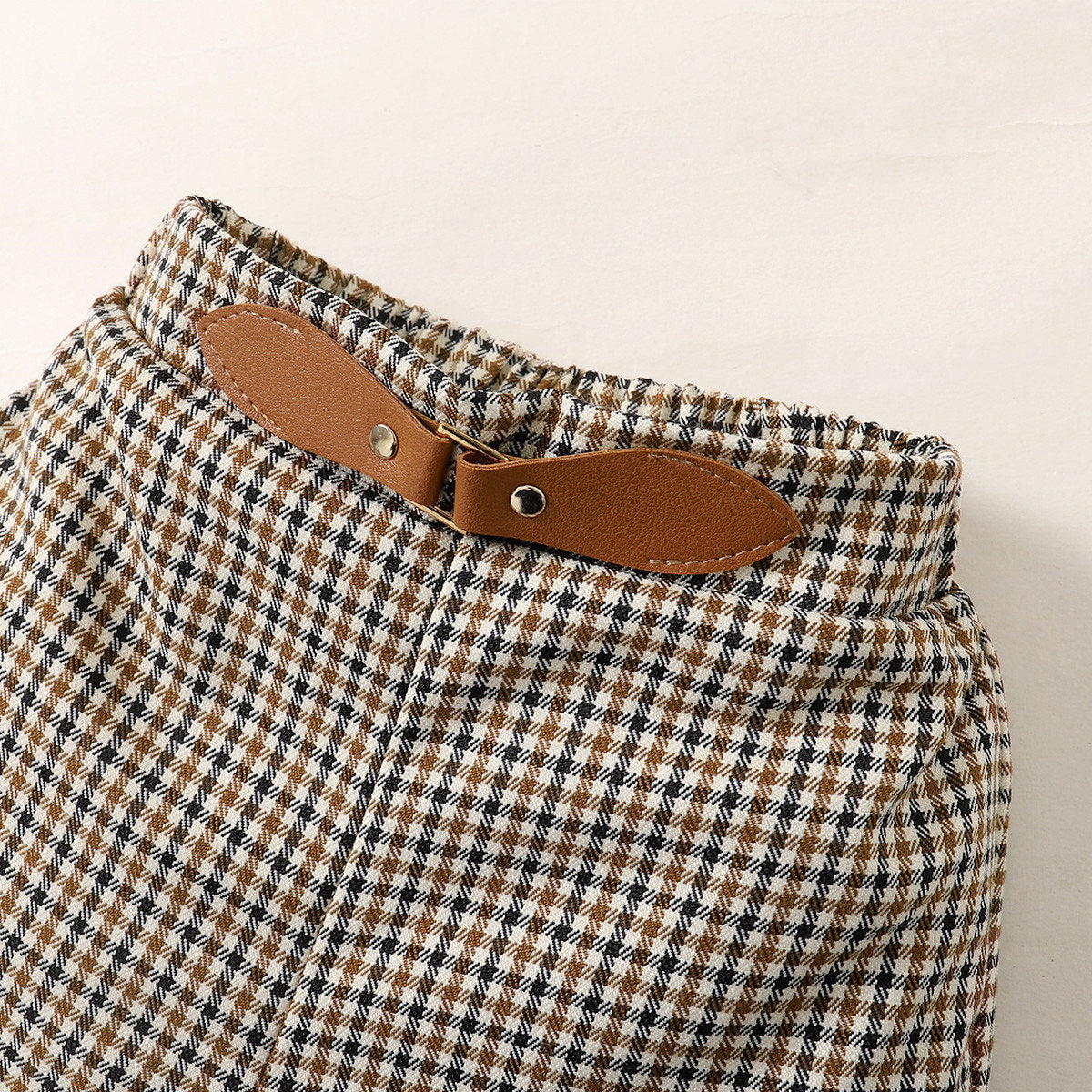 Girls' New Letter Sunken Stripe Two-piece Set