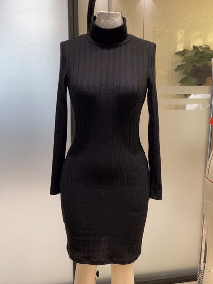 Solid Color Casual Slim-fit Home Dress For Women