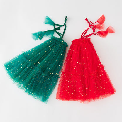 Children's Skirt Stars Moon Mesh Gauze Skirt Princess Pengpeng Skirt
