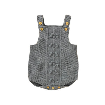 Vest Knitted Wool Handmade Bubble Ball Triangle Romper