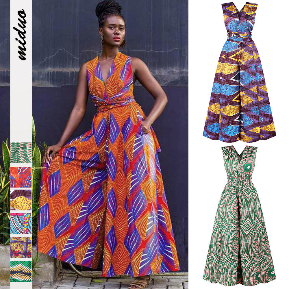 A Variety Of Strapping Methods DIY Wide-leg Jumpsuit Women