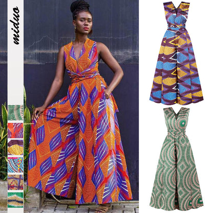 A Variety Of Strapping Methods DIY Wide-leg Jumpsuit Women