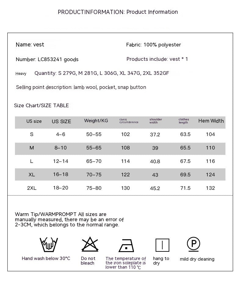 Autumn And Winter Solid Color Vest Women's European And American Leisure Style Button Pocket Warm Sleeveless Top