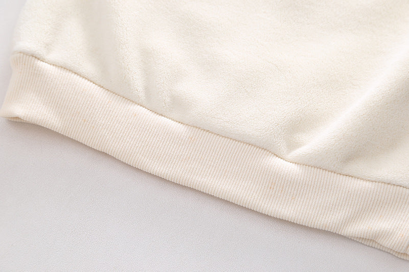 Boys' Autumn And Winter Plush Sweater Set