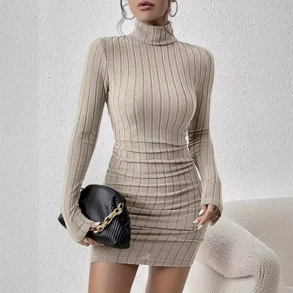 Solid Color Casual Slim-fit Home Dress For Women