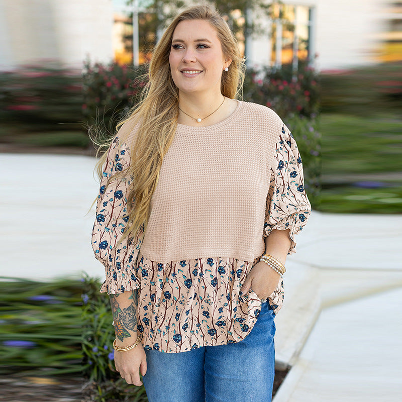 Autumn New Pullover Long Sleeve Top Women's Pleated Multi-color