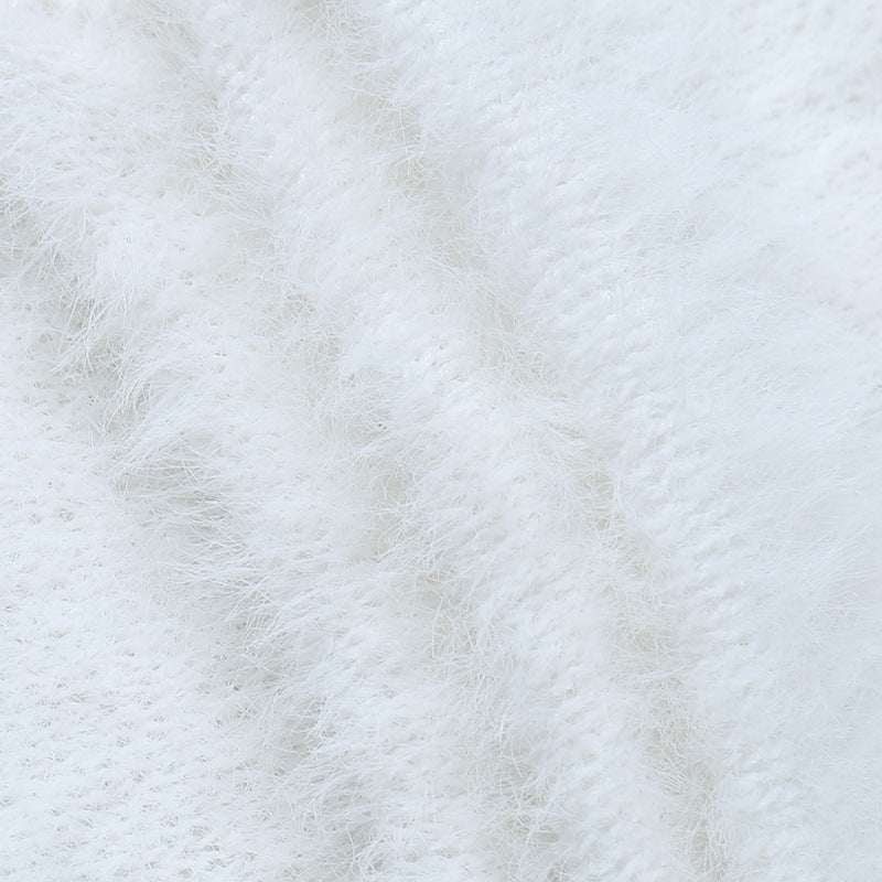 Woolen Perspective Sexy Hot Girl Neck Suspender Vest