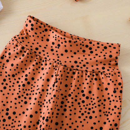 Summer Infant Toddler Letter Printing Bell-bottom Pants Suit