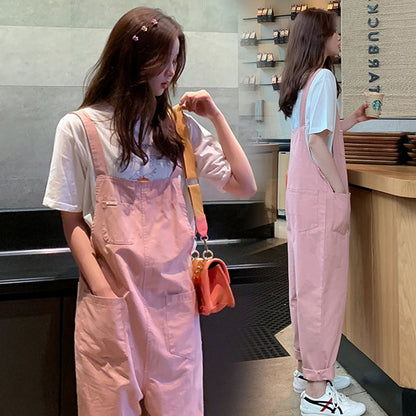 Bib Casual Outing Fashion Western Maternity Suit