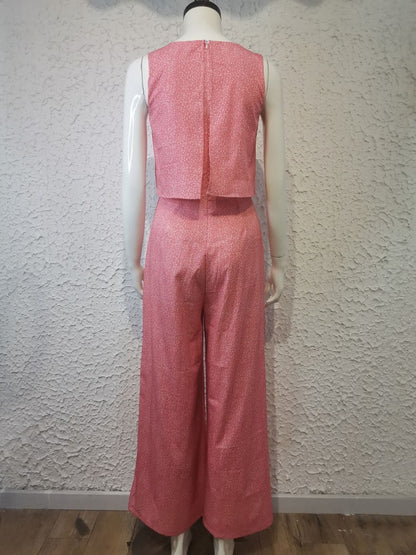 Fashionable Loose Printed Sleeveless Jumpsuit For Women