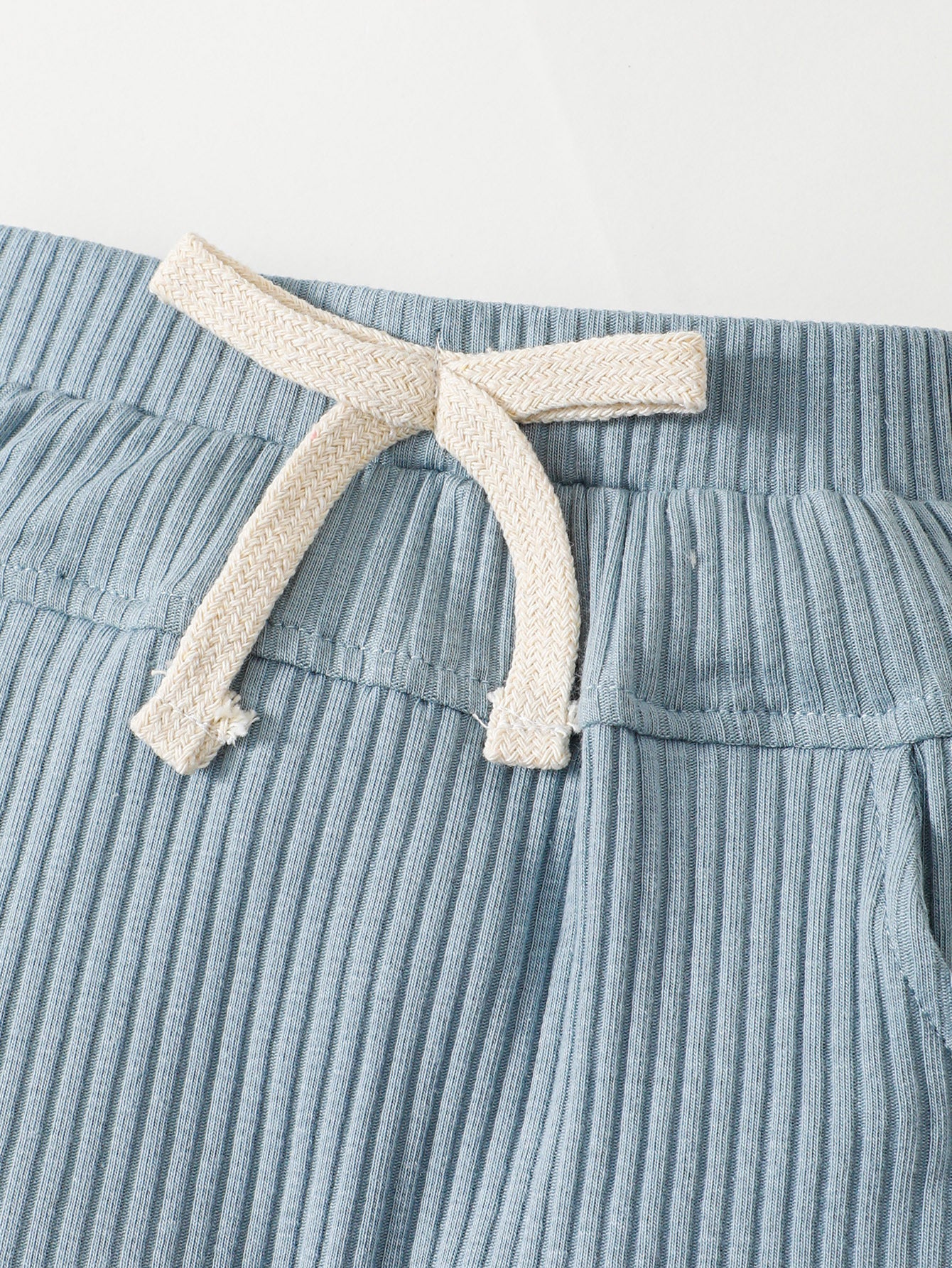 Baby Boy Cotton Hollow Striped Polo Shirt Trousers Suit