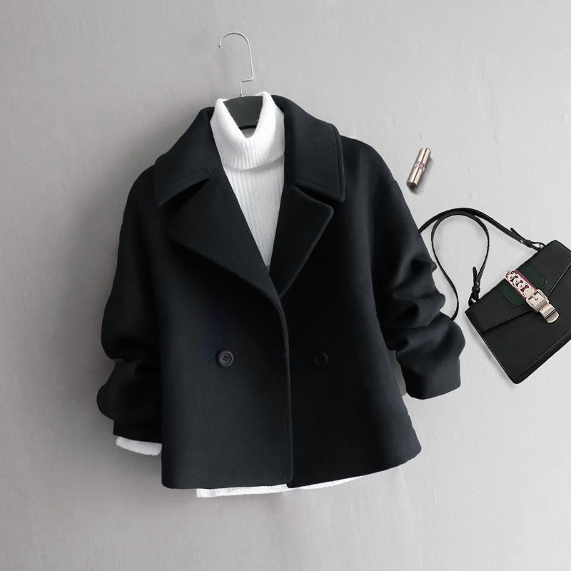 Women's Woolen Coat Korean-style Preppy Style