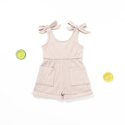 Baby Double-shoulder Strap One-piece Shorts 0-4 Years Old Male And Female Baby