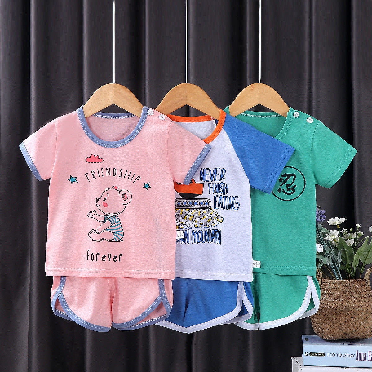 Children's Short-sleeved Suit Korean Clothing
