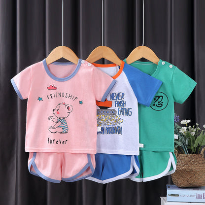 Children's Short-sleeved Suit Korean Clothing
