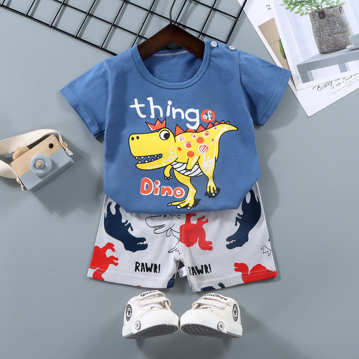 Children's Short-sleeved Suit Pure Cotton