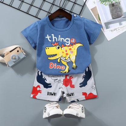 Children's Short-sleeved Suit Pure Cotton