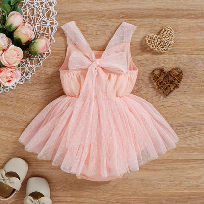 Infant Mesh Spaghetti-strap Dress