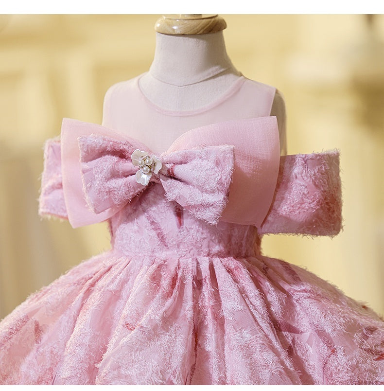 All-match Off-shoulder Girls' Bowknot Pettiskirt