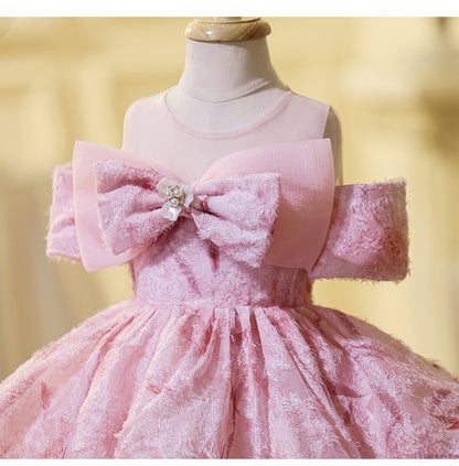 All-match Off-shoulder Girls' Bowknot Pettiskirt