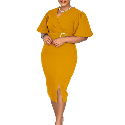 Waist-tight Split Hip-wrapped African Dress