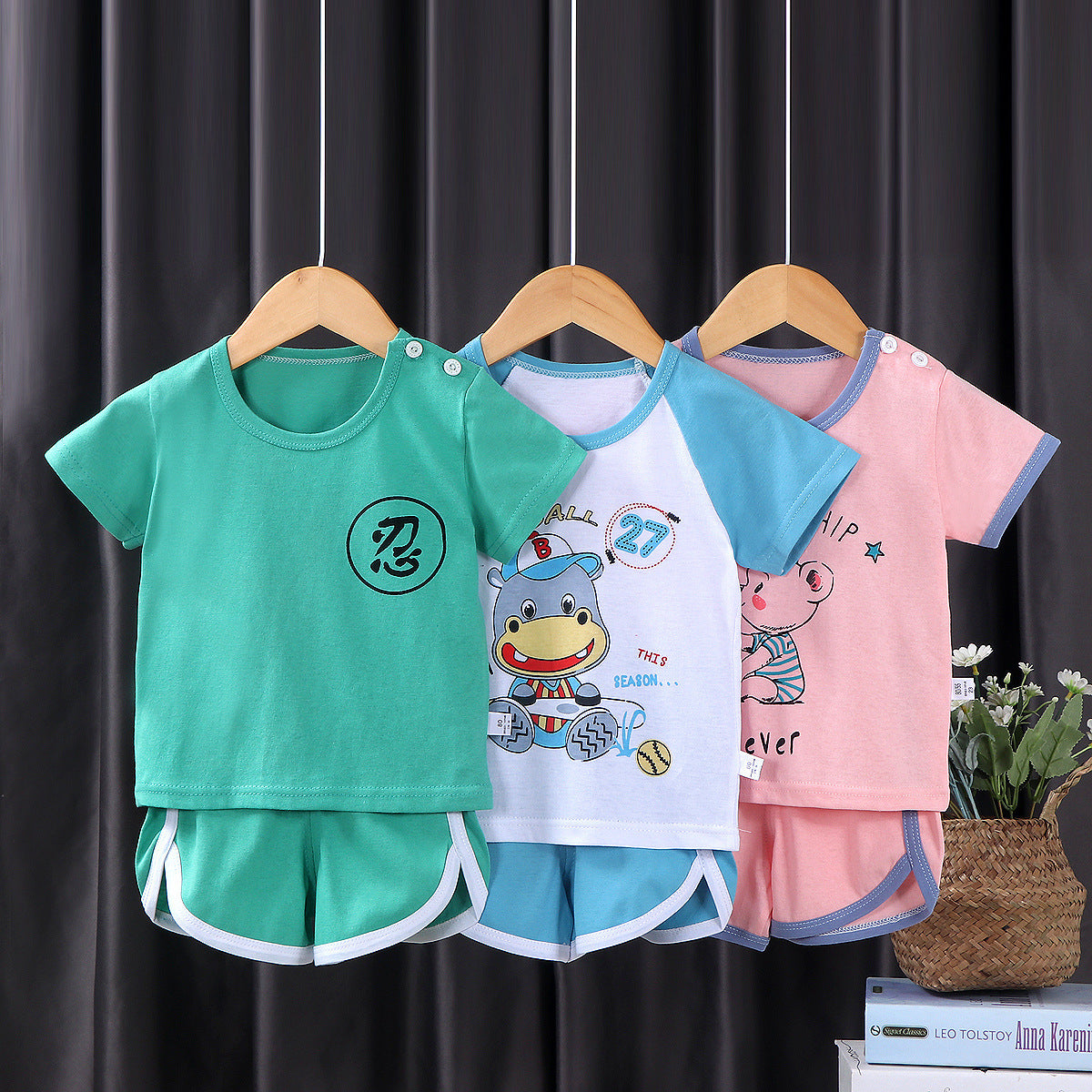 Children's Short-sleeved Suit Korean Clothing