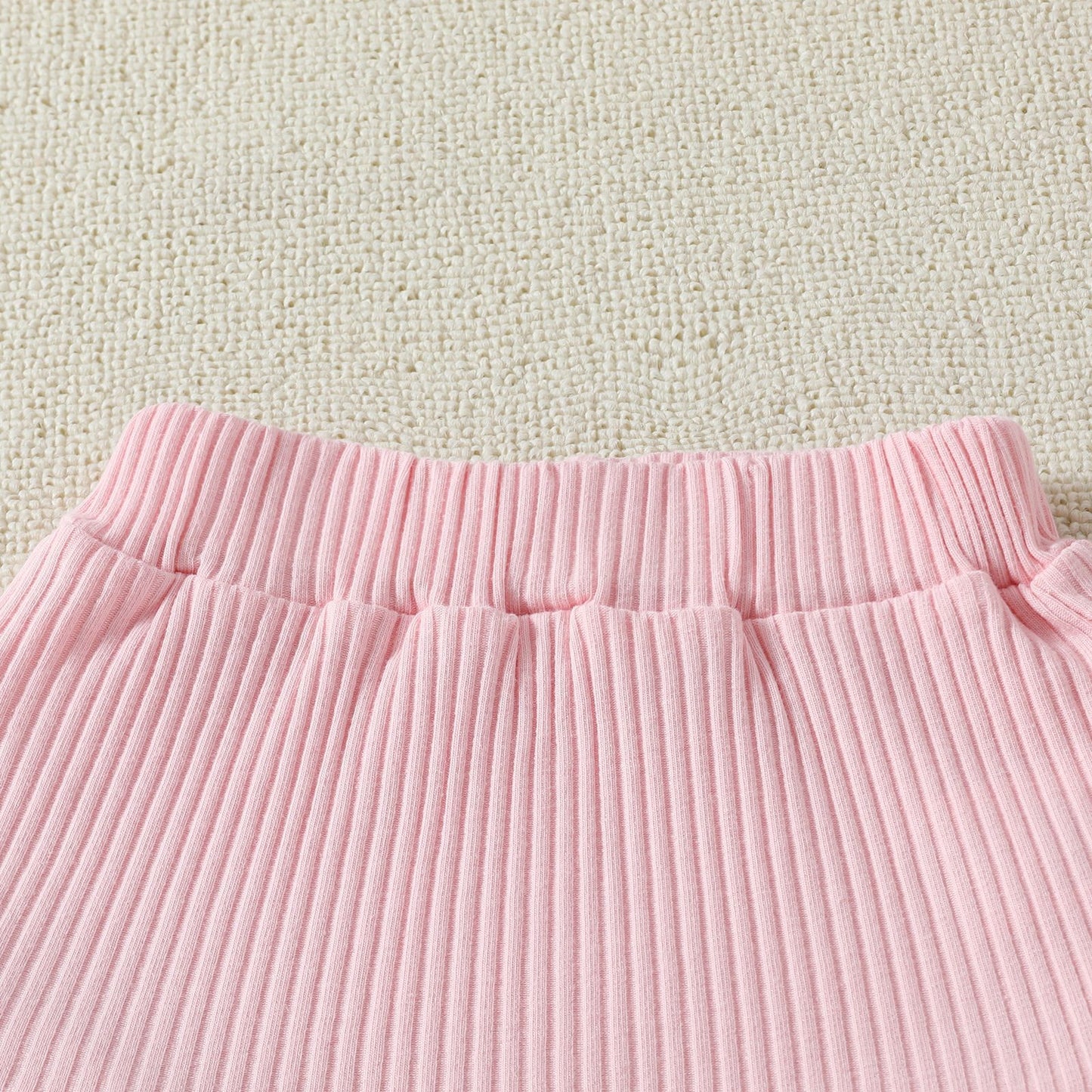 Suspender Top Solid Color Shorts Girls' Summer Two-piece Suit