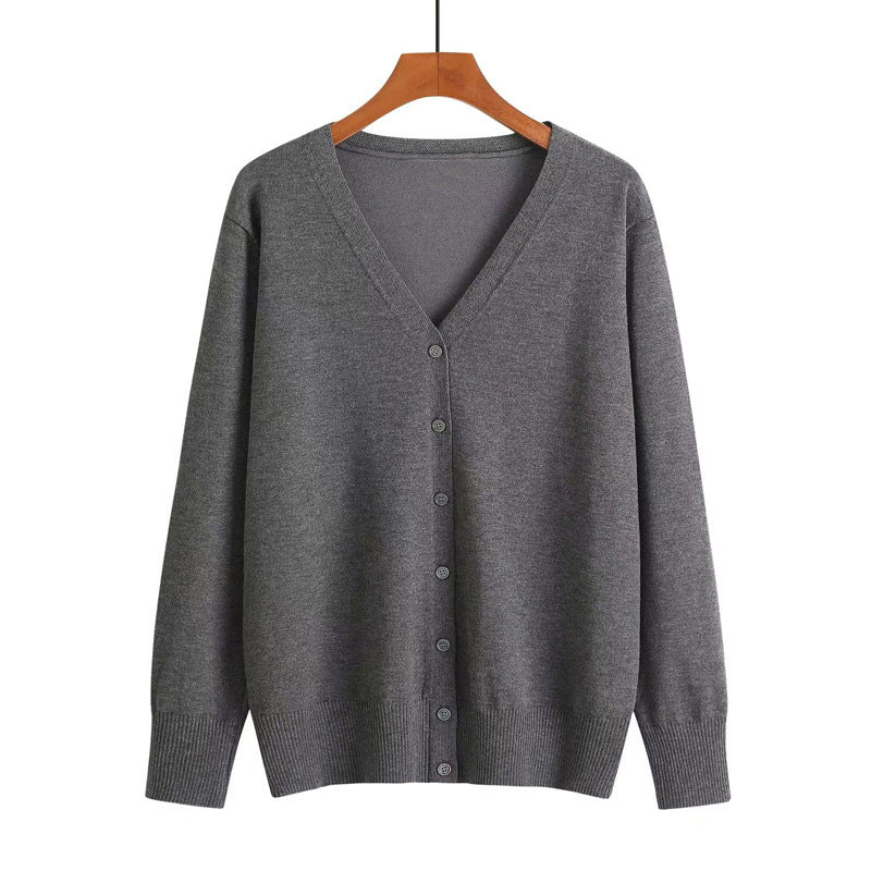 Autumn And Winter New V-neck Knitwear Long-sleeved Cardigan