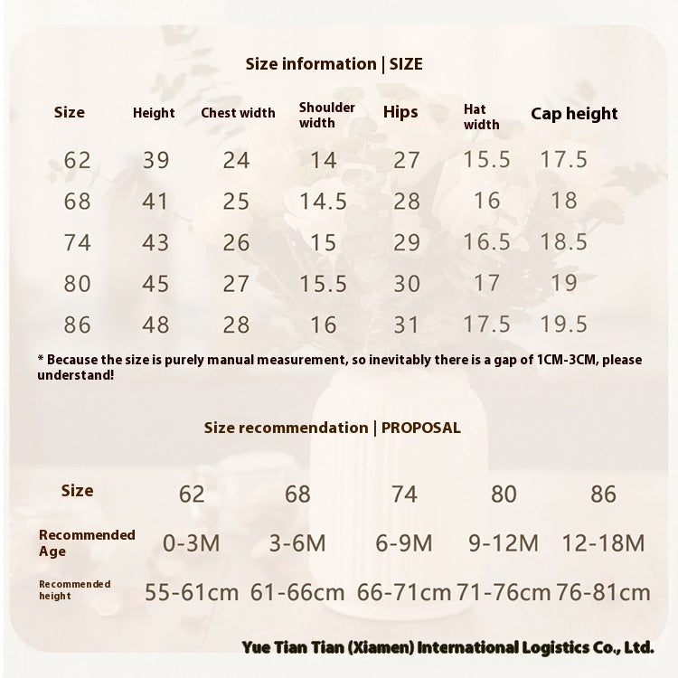 Baby Girl's Solid Color Sling Triangle Romper Hat Suit