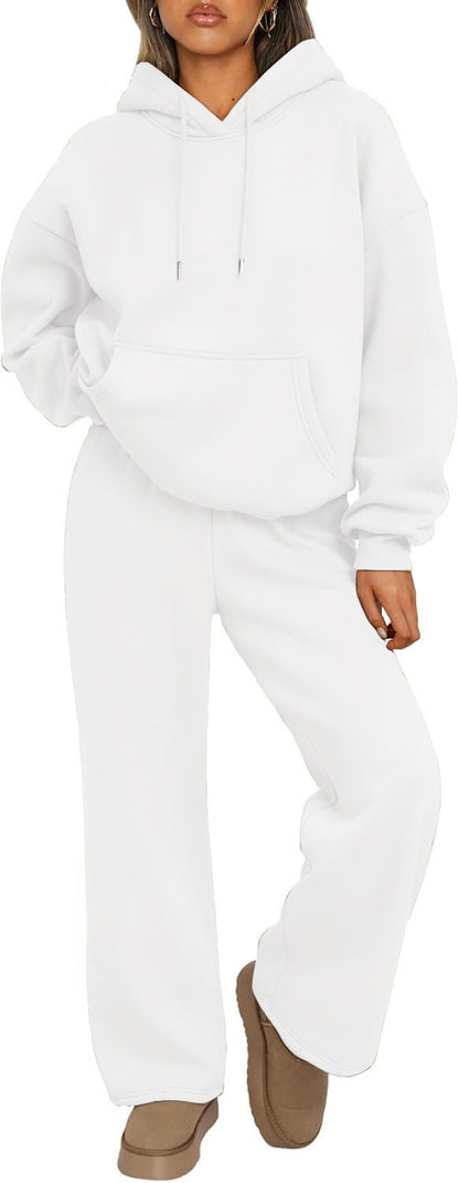 Autumn And Winter Casual Hooded Sweatshirt Oversized Wide-leg