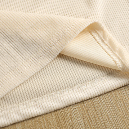 Two Piece Set Of Pit Knitted Top Irregular Plaid Short Skirt