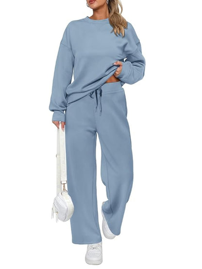 Casual Wide Leg Pocket Trousers Suit