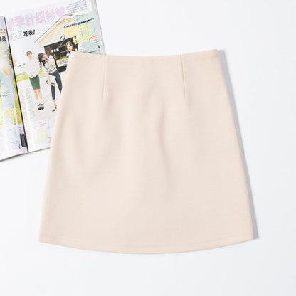 A Word Bag Hip Skirt High Waist Black Overalls Skirt