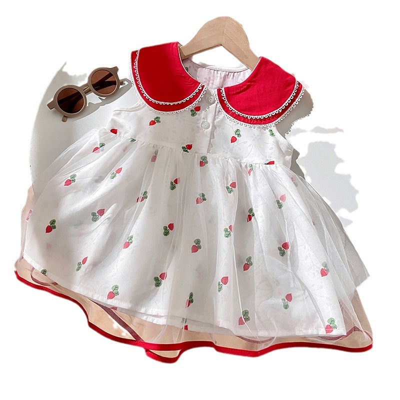 Shawl Trendy Thin Gauze Skirt Princess Cotton Cake Dress