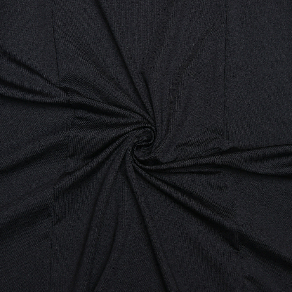 Spring Sexy Hot Girl Round Neck Sleeveless Stitched Backless Sheath Dress