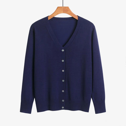 Autumn And Winter New V-neck Knitwear Long-sleeved Cardigan