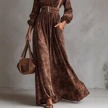 Digital Print Slimming A-line Dress