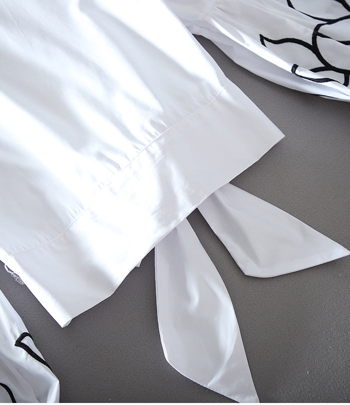 High Waist Short Niche Design Feeling Versatile Lantern Sleeve