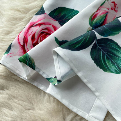 All-match High-waisted Wide-leg Pants Fashionable Two-piece Set