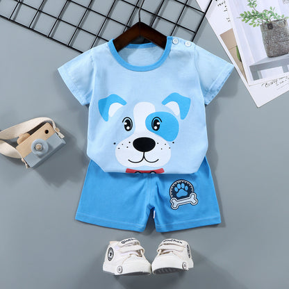 Children's Short-sleeved Suit Pure Cotton