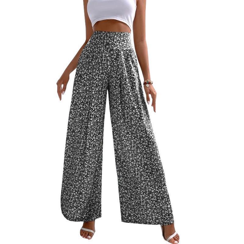 Women's Floral Casual Pants Loose Print