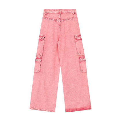 Autumn Street Hipster Women's Overalls Cotton Jeans Casual Pants