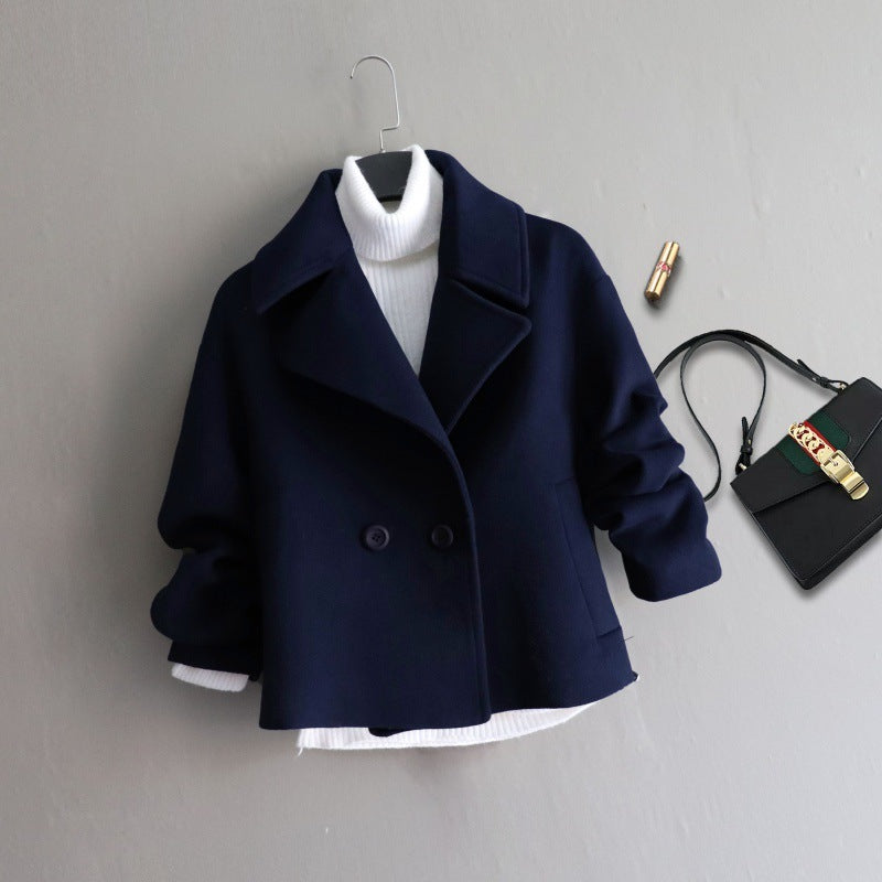Women's Woolen Coat Korean-style Preppy Style