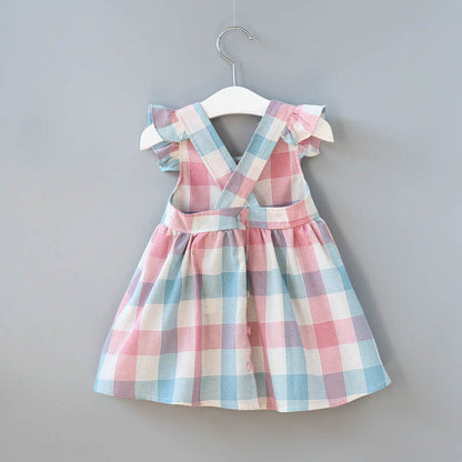 Casual Girls Plaid Children's Skirt