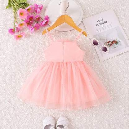 Baby And Toddler Floral Strap Mesh Dress