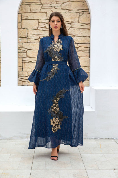 Women's Embroidered Printed Dress